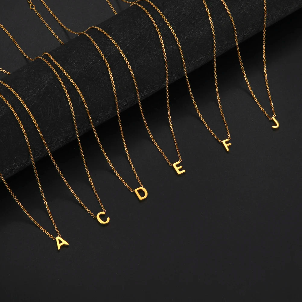 Letter pendant necklace